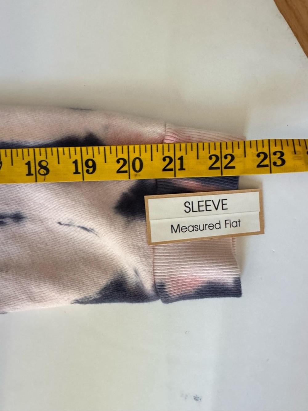 NWT OLI VIV Corey Tie Dye Quarter Zip Crop Hoodie Mauve Navy Cotton Loungewear L - Picture 15 of 16